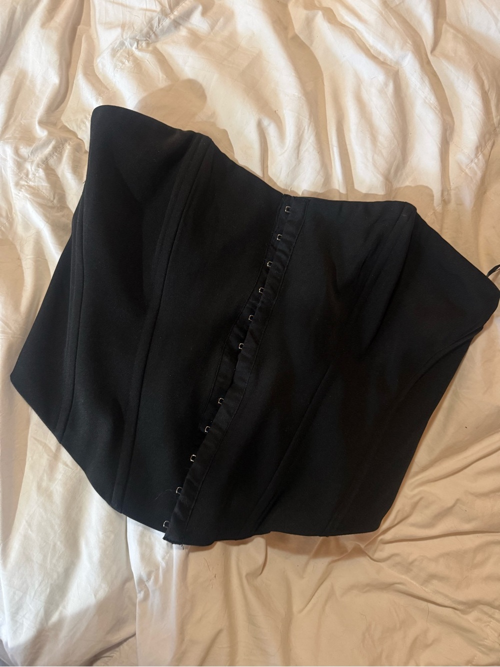 Princess Polly - Black Strapless Corset Shirt Top - Classic Women's Evening Wear